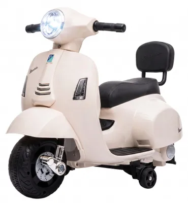 Produktbild von AIYAPLAY Elektro Motorrad Kinder Mini Vespa GTS 6V mit Lithium-Akku Weiß