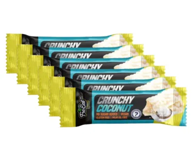 Produktbild von 6x30g Crunchy Coconut Kokos Riegel / glutenfrei / ohne Zuckerzusatz / paleo  / vegan