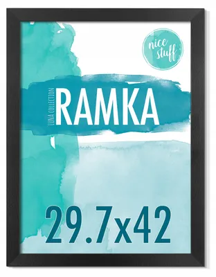 Obrázek produktu pro Bez značky Rám na fotografie A3 černý MDF 29,7x42 cm