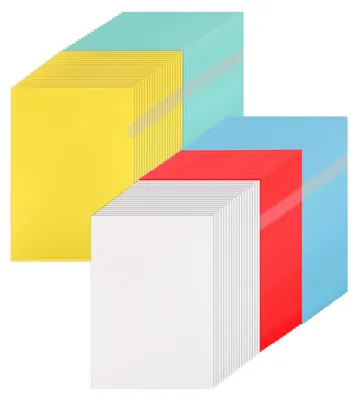 Transparente Kunststoffmappen A4, 100 Stück, 5 Farben