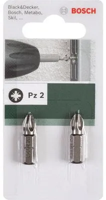 Produktbild von Bosch Schraubendreher-Bit-Set, 25 mm, Kreuzschlitz PZ 2, 2 Stück