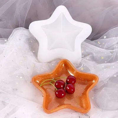 Harz Gießform für sternförmige Aufbewahrungsschale, Silikonform für DIY Schmuck und kreative Projekte