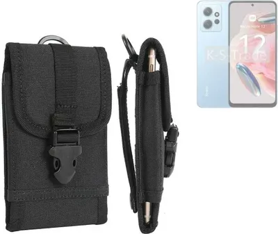 Produktbild von K-S-Trade Holster Handy Hülle kompatibel mit Xiaomi Redmi Note 12 Global Holster Handytasche Gürtel Tasche Schutz Hülle Robust Outdoor schwarz