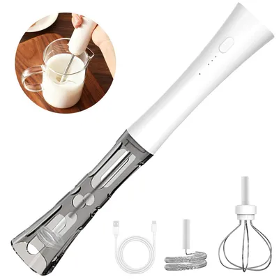 Produktbild von Handgeführter Milchaufschäumer für Kaffee, wiederaufladbarer Getränkemixer,für kalte Getränke,3 Geschwindigkeitsstufen,für Latte Macchiato,Cappuccino