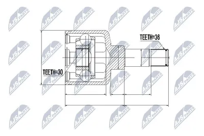 Produktbild von NTY Gelenksatz Antriebswelle Vorne Links für FORD Transit Mk6 Kasten (V347, V348, FA) NPW-FR-044