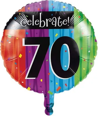 Produktbild von 70. Geburtstag "Celebrate" Folienballon