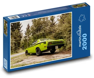 Produktbild von Puzzle 2000 Grüner Retro-Sportwagen - martinpuzzle