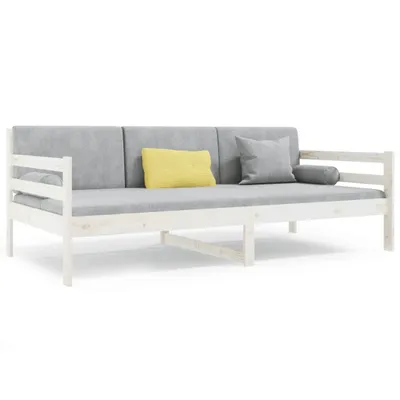 Obrázok produktu pre Denná posteľ s matracom biela 80x200 cm masívna borovica