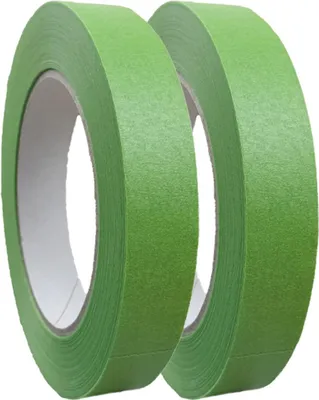 Produktbild von 2er Set Profi+ Feinkreppband grün 19 mm x 50 m