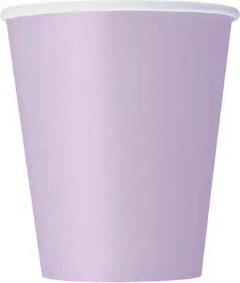 Produktbild von 14 Pappbecher, lavendel, 266 ml, Höhe 22,86 cm, Ø 8,26 cm