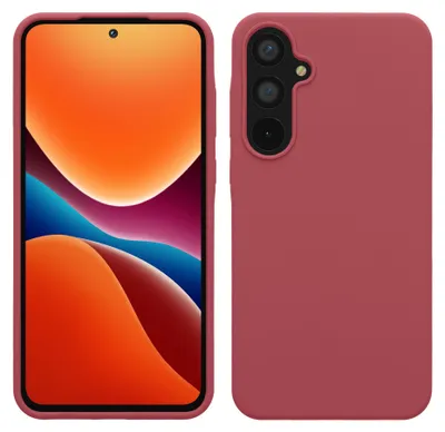 Produktbild von kwmobile Handyhülle für Samsung Galaxy A55 5G Hülle - Case Silikon - Kabelloses Laden - Schutzhülle Cover in Dark Rose