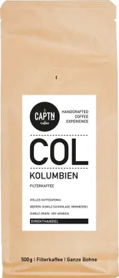 A bag of coffee beans.