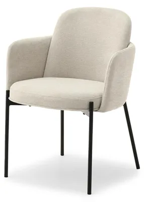 Image de Fauteuil ISRA rembourré - beige / noir