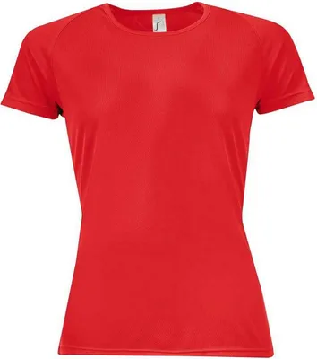 Image de SOLS - T-shirt « Sporty » pour femmes, manches raglan LT2069 (S) (rouge)