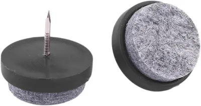 Imagen del producto de Protectores para patas de sillas de fieltro con clavo, 14 mm, paquete de 20 unidades, para proteger el suelo de los muebles