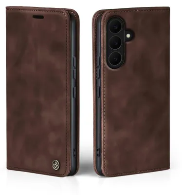 Produktbild von Handy Hülle für Samsung Galaxy S26+ Klapphülle Bookcase Flip Cover Handy Tasche Etui Farbe: Dunkelbraun