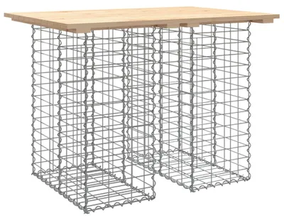 Obrázek produktu pro vidaXL Gabionový zahradní stůl 100x70x72 cm z masivního borovicového dřeva