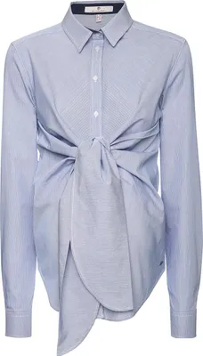 Immagine prodotto di Camicia premaman blu con cravatta BellyButton donna