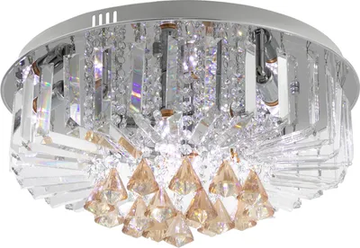 Zdjęcie produktu dla Lampa sufitowa 50cm kryształowy szklany żyrandol E14 luksusowa podtynkowa lampa wisząca nowoczesna lampa