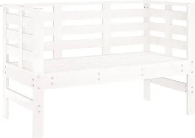 Produktbild von vidaXL Gartenbank Weiß 111,5x53x71 cm Massivholz Kiefer