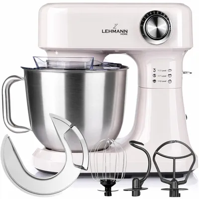 Zdjęcie produktu dla Robot Planetarny LEHMANN CELESTO LHOPM-1505-E Beżowy 1500W, Mikser Kuchenny 5L z 3 Końcówkami, Zabezpieczenie Przed Przegrzaniem, Płynna Regulacja