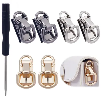 Doppelhaken-Geldbörsenschnallen 6 Stück, 3 Farben, Metall, für DIY-Taschen