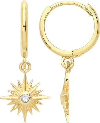 Image de Boucles d'Oreilles Femme Or 375/1000 avec Oxyde de Zirconium - 22mm*9mm; TRS36337