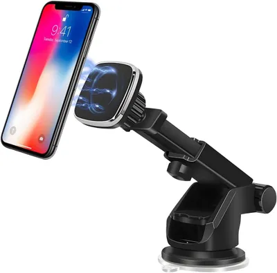 Produktbild von Handy-Halterung Magnetischer Autotelefonhalter, universeller Autotelefonhalter mit Saugnapf für Armaturenbrett, Autotelefonhalter, 360 Grad drehbar, T