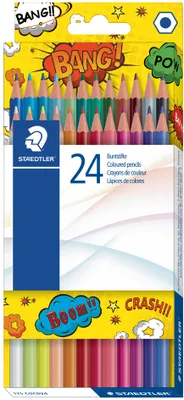 Produktbild von STAEDTLER Hexagonal-Buntstift Comic 24er Kartonetui zufälliges Motiv (1 Set)