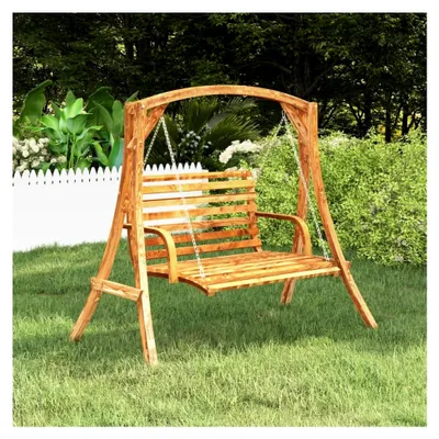 Produktbild von Schaukelgestell aus Bugholz, Massivholzrahmen mit Teak-Finish, 176,5 x 101 x 169,5 cm, für Garten und Außenbereich