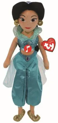 Image de Ty 02410 - Disney Princess Jasmine - Poupée en tissu avec son en peluche 40cm