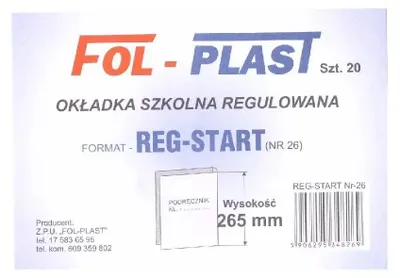 Produktbild von Okładki na podręczniki 265 mm regulowane uniwersalne