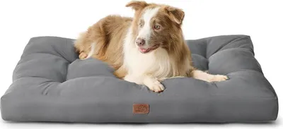 Obrázok produktu pre Vankúš pre psov veľké psy umývateľné psie postele 111x89cm matrac pre psov vodotesný XXL pre veľké stredne veľké psy vonkajšia polstrovaná podložka pre psov sivá