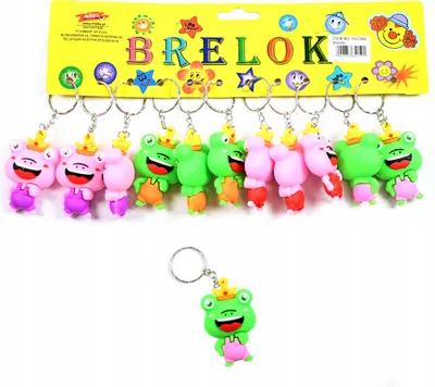 Produktbild von Frosch Schlüsselanhänger Set 12 Stück Bunt Kinder Rucksack Anhänger Geschenk Lustig