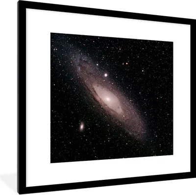 Produktbild von MuchoWow® Gerahmtes Poster Die Milchstraße am Sternenhimmel 40x40 cm - Poster mit Schwarzem Bilderrahmen Wandposter Rahmen Foto Bilder - Poster - Plakat im Rahmen