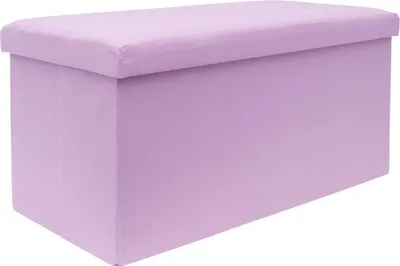 Produktbild von Intirilife Faltbare Sitzbank 76x38x38 cm in LOTUS ROSA - Sitzwürfel mit Stauraum und Deckel aus Stoff mit Mulden - Sitzcube Fußablage Aufbewahrungsbox Truhe Sitzhocker