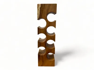 Image de Casier à vin massif - Cuisine Salon Déco Porte-vin - Angulaire en bois de suar 70cm