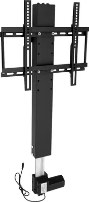 Obrázek produktu pro Stojan na televizor – motorizovaný výtah, elektrické nastavení výšky – pro televizory 66–145 cm – max. 50 kg – výška 98–168 cm – zdvih 70 cm – zástrčka EU 220 V – černá barva