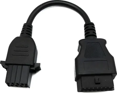 Produktbild von OBD Kabel 10 cm OBD 2 Buchse für Volvo 8pin in Schwarz für Auto Diagnose