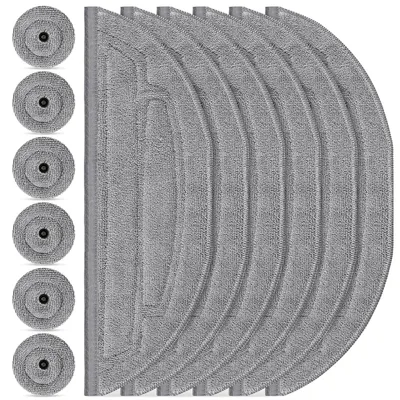 12er Set Wischtücher + Seitenbürsten für Roborock S8 MaxV Ultra