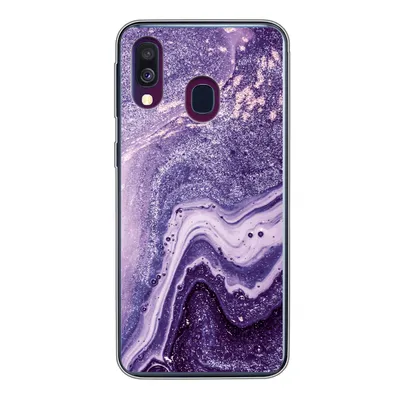 Produktbild von MuchoWow® Handyhülle Schutzhülle Hülle für Samsung Galaxy A40 Naturstein - Glitzer - Luxus Silikon Softcase Handy Hülle - Handy-Tasche