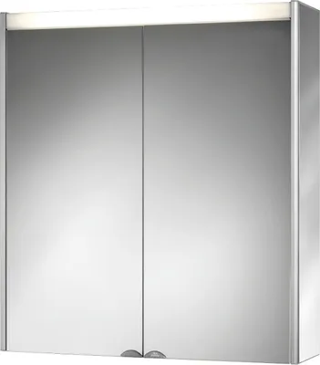 Produktbild von Spiegelschrank Nachbildung ALU-LS  alu -mit Spiegelstreifen 65,5cm