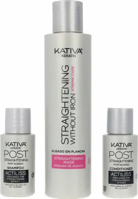 Obrázok produktu pre Kativa Keratin Anti-Frizz Smoothing Bez žehlenia Xtrem Care 30-dňová sada 3 ks