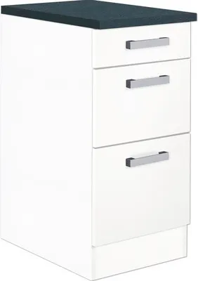 Produktbild von Optifit Schubladenunterschrank Salo214 BxTxH 40 x 60 x 84,8 cm weiß matt zerlegt HWSA U436-7+