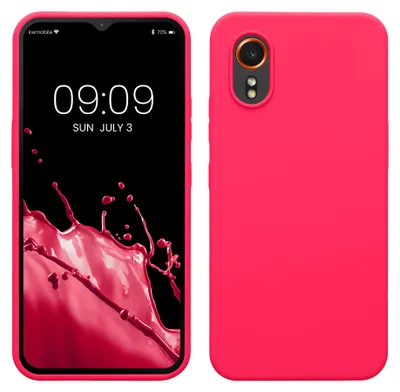 Produktbild von kwmobile Handyhülle für Samsung Galaxy Xcover7 Hülle - Case Silikon - Kabelloses Laden - Schutzhülle Cover in Neon Pink
