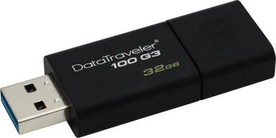 Obrázok produktu pre Kingston Technology DataTraveler 100 G3, 32 GB, USB Typ-A, 3.2 Gen 1 (3.1 Gen 1), 40 MB/s, Klzné, Čierna