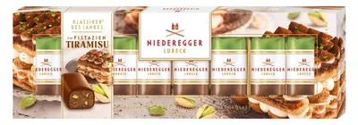 Produktbild von Klassiker® des Jahres 2026 "Pistazien-Tiramisu", 100 g, Niederegger