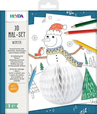 Image de Kit de peinture 3D HEYDA "Hiver" 15 pièces