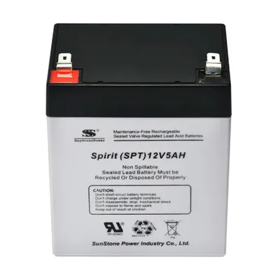 Produktbild von Sunstone 12V 5Ah VRLA Bleibatterien AGM Akkubatterie F2 Anschluss für USV Notstrom Solaranlage