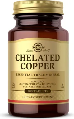 Produktbild von Chelat-Kupfer 2,5 mg 100 Tabletten Solgar